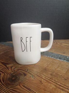 Rae Dunn BFF White Ceramic Coffee Mug - Casual Home Dining